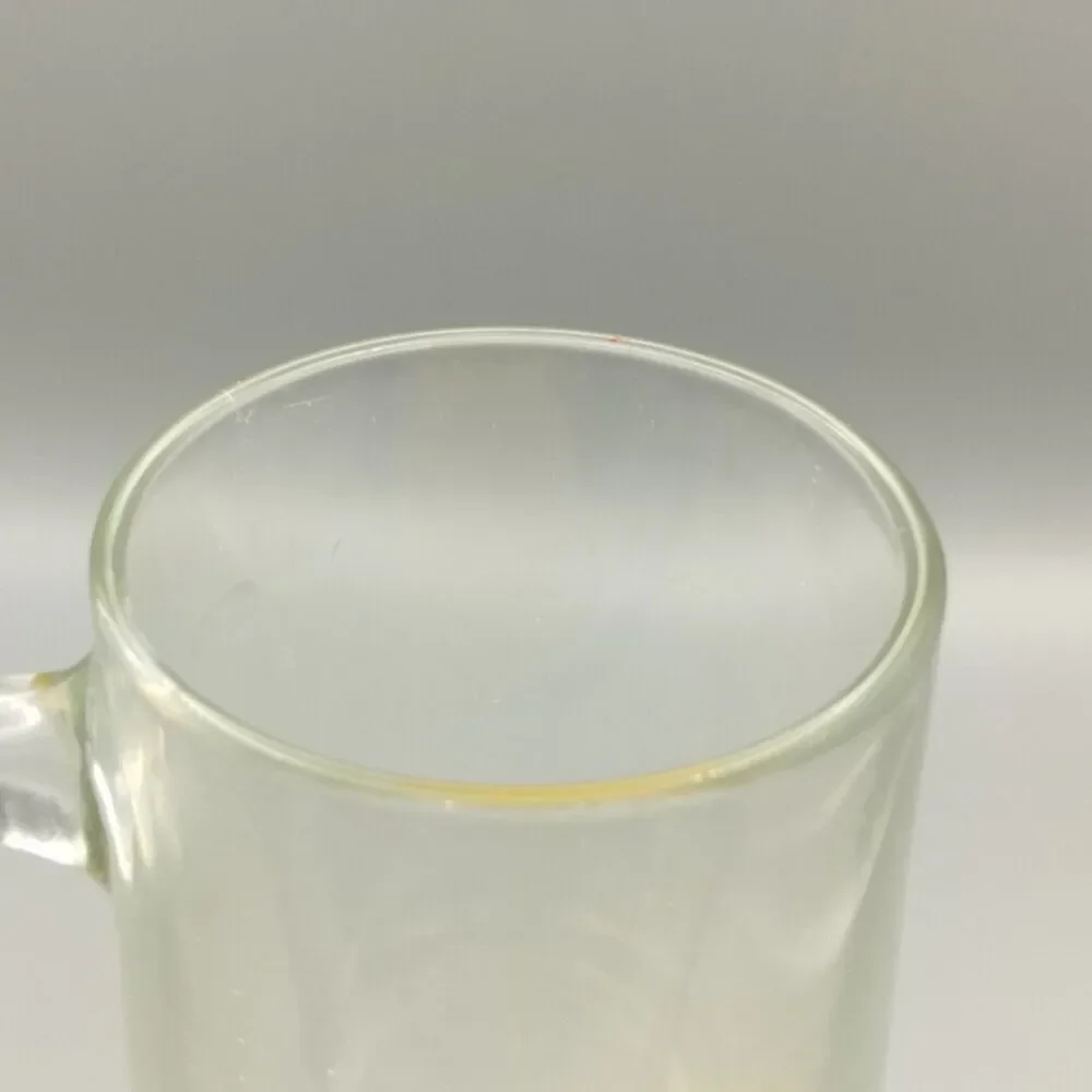 Wyandotte Michigan 1854 City Seal Glass Beer Mug 5.5” Vintage Souvenir